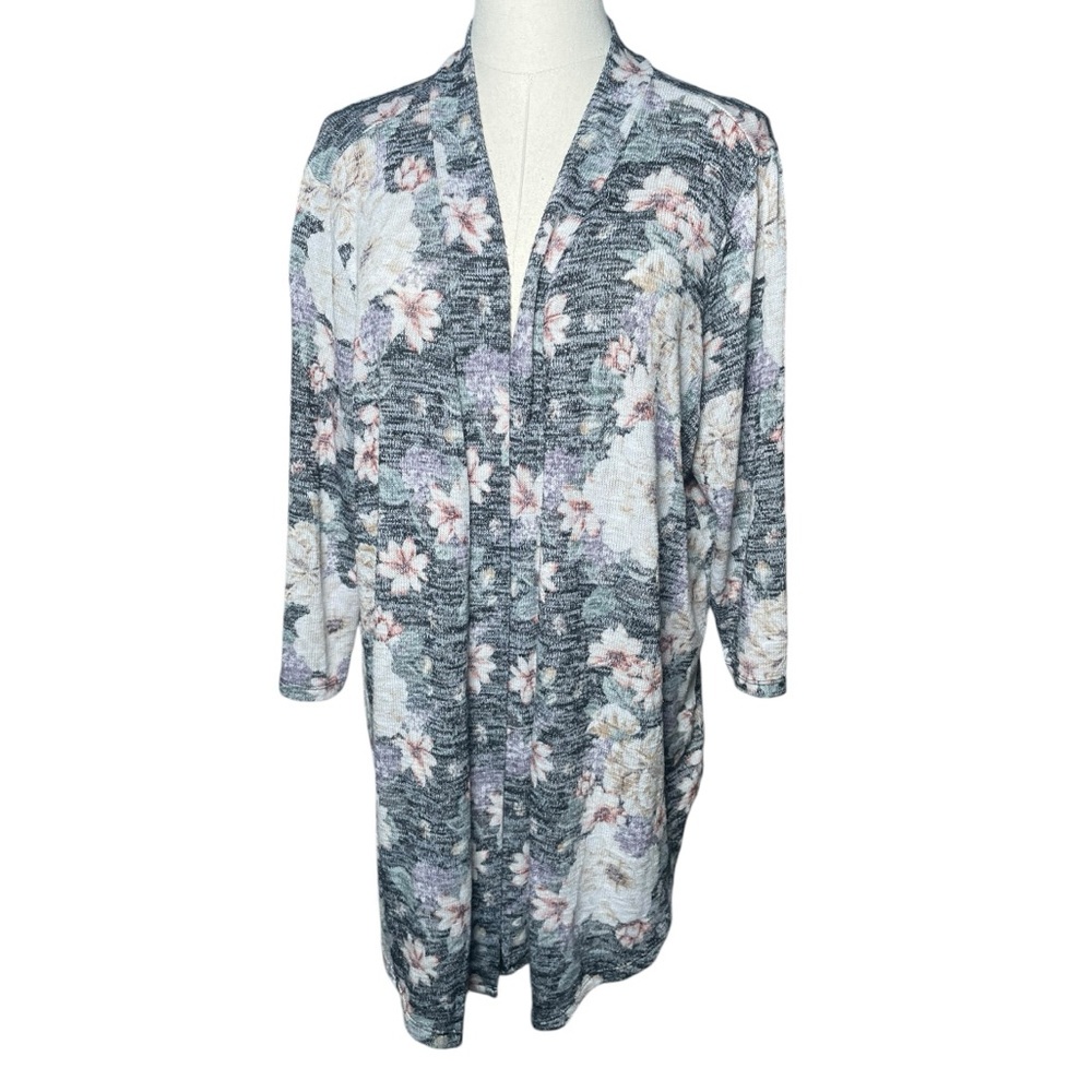 Torrid Floral Open-Front Cardigan